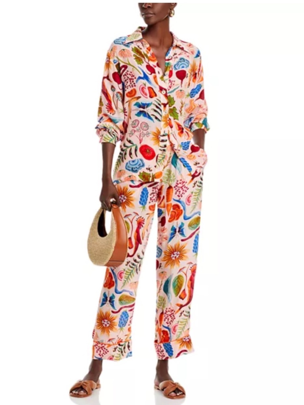 🦑NWT Farm Rio🌴 Botanical PJ Set Size Small